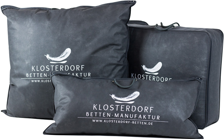 Handarbeit aus Deutschland 1000 Gramm Für einen gesunden Schlaf Klosterdorf Bettenmanufaktur Premium Kopfkissen ''natürlich Deluxe'' 80x80 cm